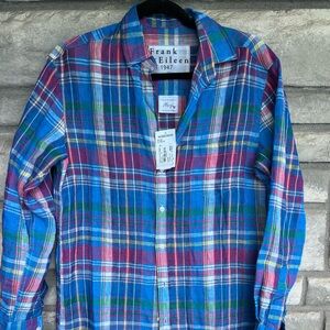 Frank & Eileen Mary Shirt Dress Womens XS Long Sleeve Button Down 100% Linen 320